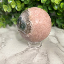 Load image into Gallery viewer, Pink Amethyst Moss Agate Sphere