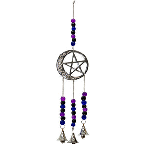 Pentacle & Moon Hanging Bell