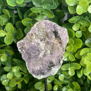 Raw Lepidolite On Metal Stand