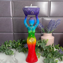 Load image into Gallery viewer, Chakra Goddess Tee-light Candle Holder