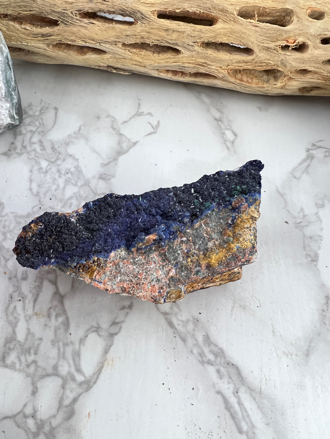 Azurite and Wulfenite Specimen