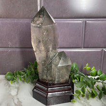 Load image into Gallery viewer, Garden Quartz Twin Tower With Stand