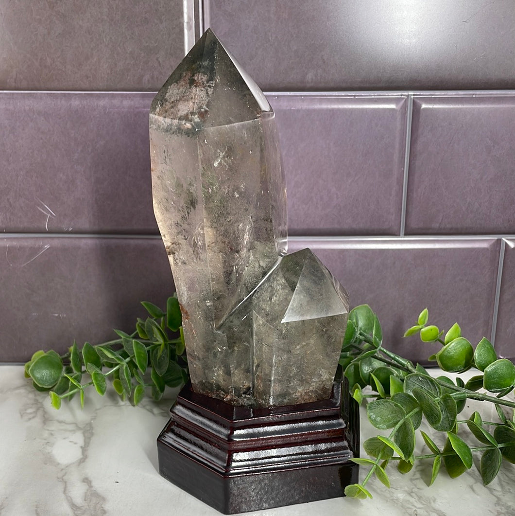 Garden Quartz Twin Tower With Stand