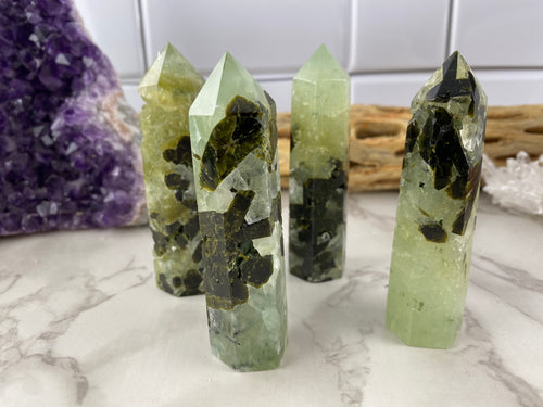 Prehnite Tower with Epidote