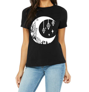 Crystal Moon Ladies Black Shirt