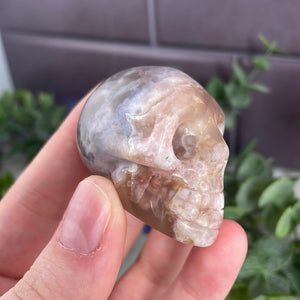 Flower Agate Skull