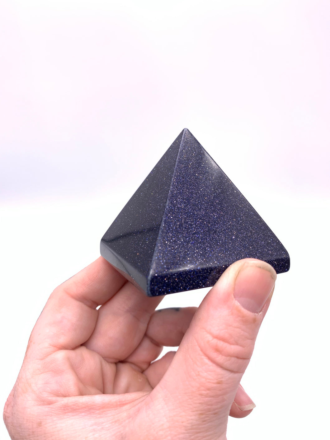 Blue Goldstone Pyramid